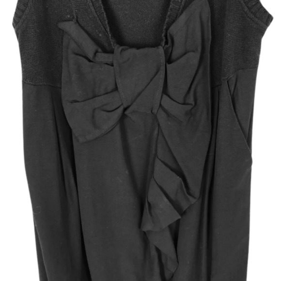 Sita Murt/ Bow Dress Womens Small Black Sleeveless Deep V Neck Sita Murt - Picture 8 of 10